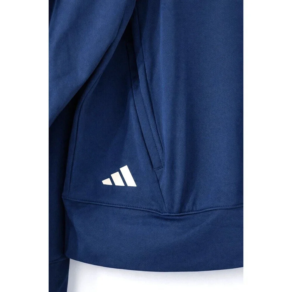Adidas Women’s Quarter Zip Pullover Navy Blue Dri-Fit Jacket Medium NWT Athlet